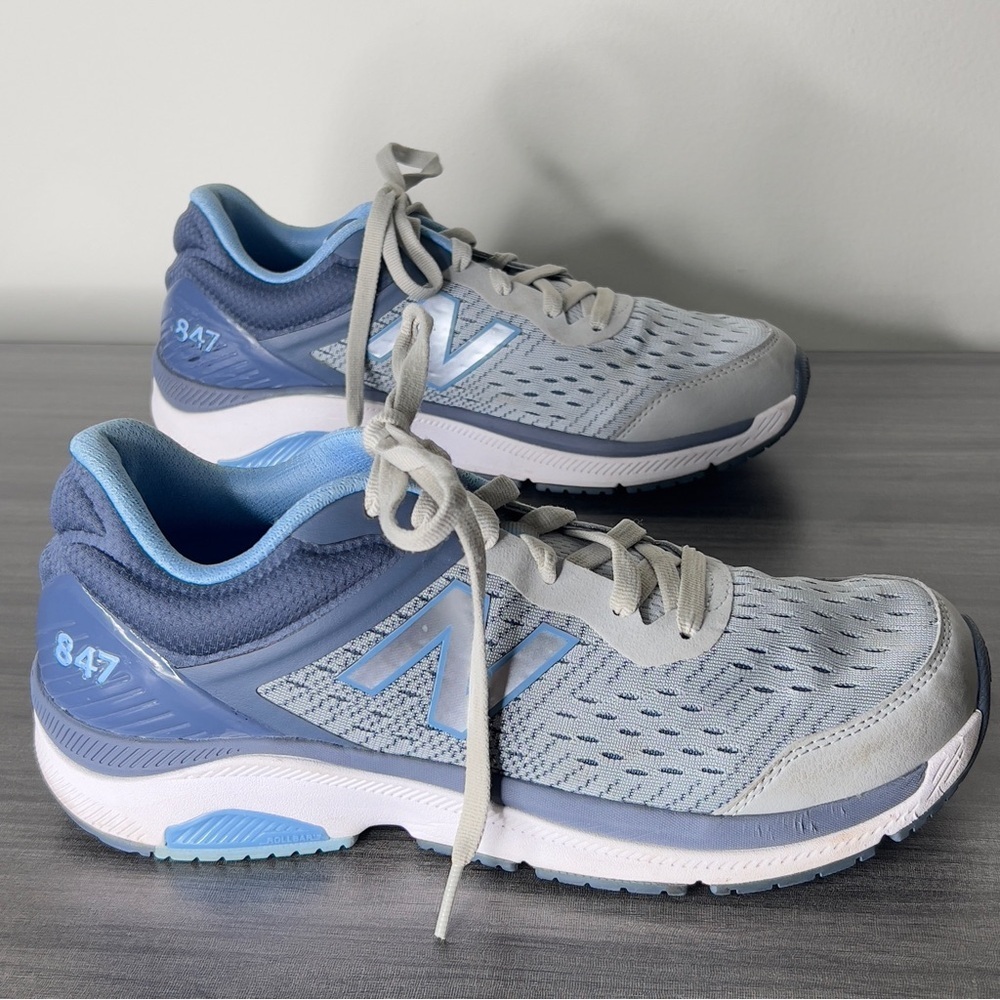 New Balance Womens 847 V4 WW847LG4 Gray Blue Running Shoes Sneakers Size 10 - Picture 5 of 7